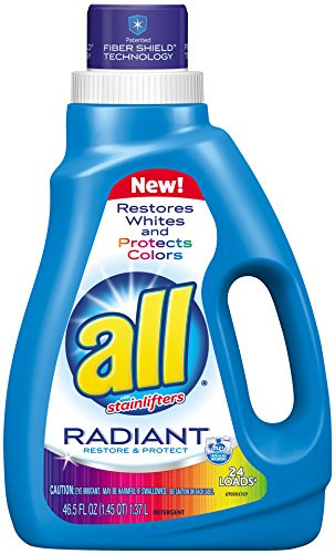 All Liquid Laundry Detergent Radiant Restores Whites   Protects Colors 24 Loads 46_5 Fluid Ounce