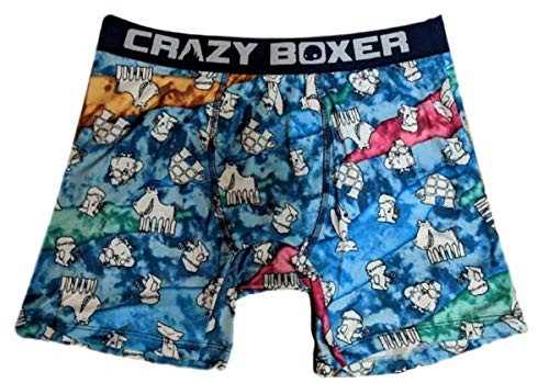 Crazy Boxer Tootsie Roll Pop Mr Owl Turtle Novelty Boxer Briefs Size M Blue