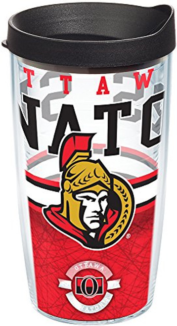 Tervis NHL Ottawa Senators Core Tumbler with Wrap and Black Lid 16oz Clear Tervis NHL Ottawa Senators Core Tumbler with Wrap and Black Lid 16oz Clear
