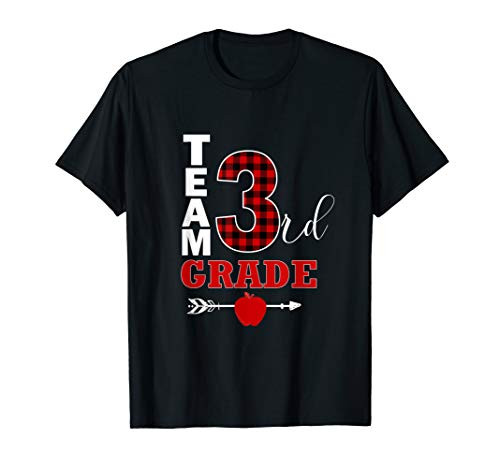 Team Third Grade Lumberjack Plaid Teacher Student School T-Shirt