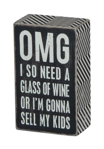 Primitives by Kathy Box Sign, 3-Inch by 5-Inch, Sell My Kids