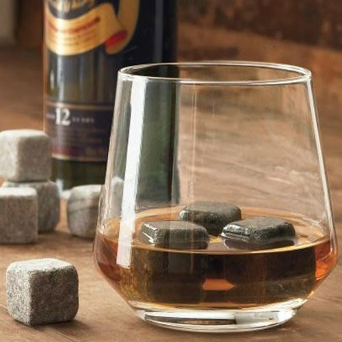 9PCS Soapstone Ice Rocks Cubes Wine Whiskey Coffee Stones Chillers W/ Bag