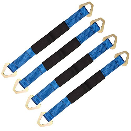 Bang4buck Universal 4 Pack 2x 24 Adjustable Axle Straps Auto Car Hauler Tie Down Application for Demco Kar Kaddy Dollys