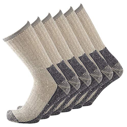 KAVANYISO Mens Merino Wool Hiking Socks Thick Warm Socks Outdoor Sports Trekking Crew