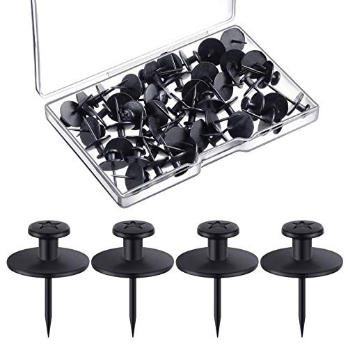 Double-Headed Picture Hangers Nails Small Head Hanging Nails Picture Photo Hanging Hook Pins for Home Office Hanging Picture Photo Decorations Black80 Pieces