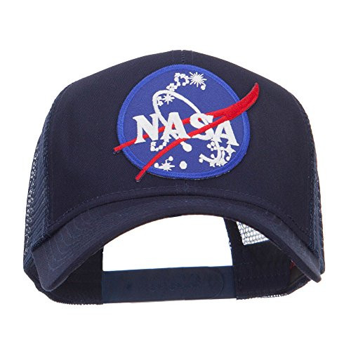 e4Hats_com Lunar Landing NASA Patched Mesh Back Cap - Navy OSFM