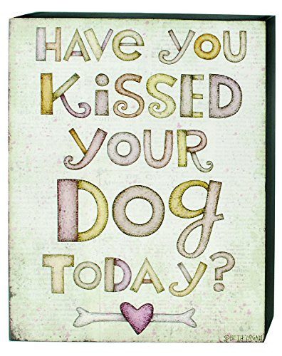 Blossom Bucket 1466-38975Kissed Your Dog Wall Box Sign 8 x 10
