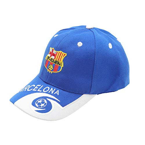 Fanbeanie Barcelona Soccer FC Cap Embroide Blue Adjustable EPL Baseball Cap
