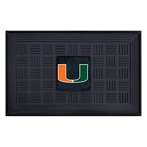 FANMATS NCAA University of Miami Hurricanes Vinyl Door Mat