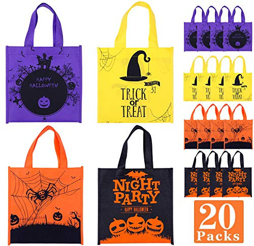 ManChDa 20 Pack Halloween Bags Bulk for Halloween Goodie Bags Halloween Candy Bags Halloween Treat Bags Halloween Trick or Treat Bags Halloween Party Favors Bags Halloween Goody Bags?4 Styles ManChDa 20 Pack Halloween Bags Bulk for Halloween Goodie Bags Halloween Candy Bags Halloween Treat Bags Halloween Trick or Treat Bags Halloween Party Favors Bags Halloween Goody Bags?4 Styles