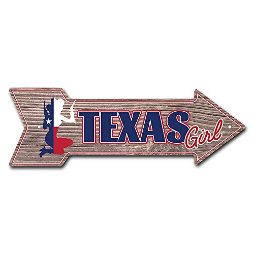 SignMission Texas Girl Arrow Plastic Sign 30 Wide