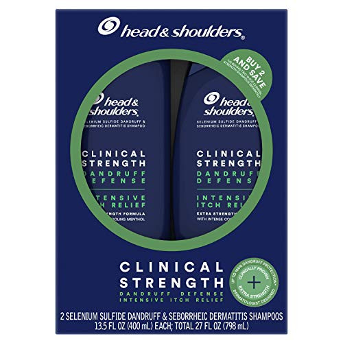 Head   Shoulders Clinical Strength Dandruff Shampoo Twin Pack Itensive Itch Relief with Cooling Menthol 13_5 Oz Each