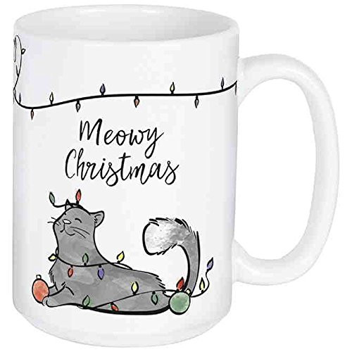 Carson Ceramic Meowy Christmas Boxed Mug Multicolor