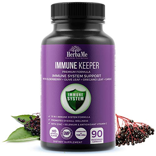 HerbaMe Advanced Immune System Booster 15 in 1 with Elderberry Vitamin D Quercetin 90 Capsules Support Natural Wellness Immunity Boost Supplement with Zinc Selenium and Vitamin C Antioxidants HerbaMe Advanced Immune System Booster 15 in 1 with Elderberry Vitamin D Quercetin 90 Capsules Support Natural Wellness Immunity Boost Supplement with Zinc Selenium and Vitamin C Antioxidants
