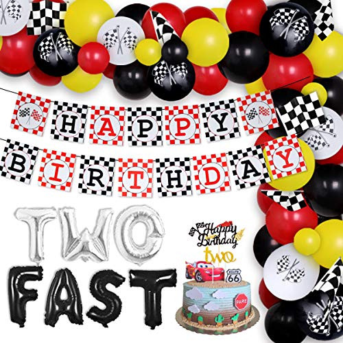 Two Fast Birthday Party Decorations Race Car Balloon Garland Kit Racing Car 2nd Birthday Party Supplies Two Fast Birthday Party Decorations Race Car Balloon Garland Kit Racing Car 2nd Birthday Party Supplies