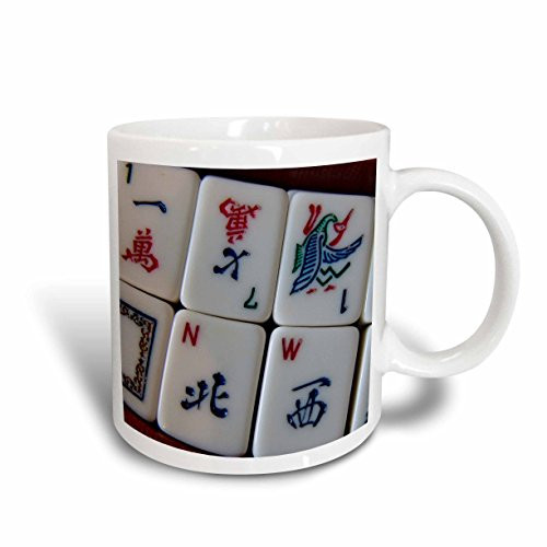 3dRose mug_12772_5 Luv Mahi Jong - Two Tone Red Mug, 11oz, Multicolored