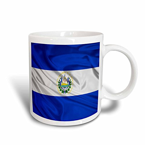 3dRose 28244_5 El Salvador Flag-Two Tone Red Mug 11 oz Multicolored