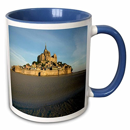 3dRose mug_81468_6"Mont St Michel, Manche, Normandy, France - EU09 DBN0741 - David Barnes" Two Tone Blue Mug, 11 oz, Multicolor