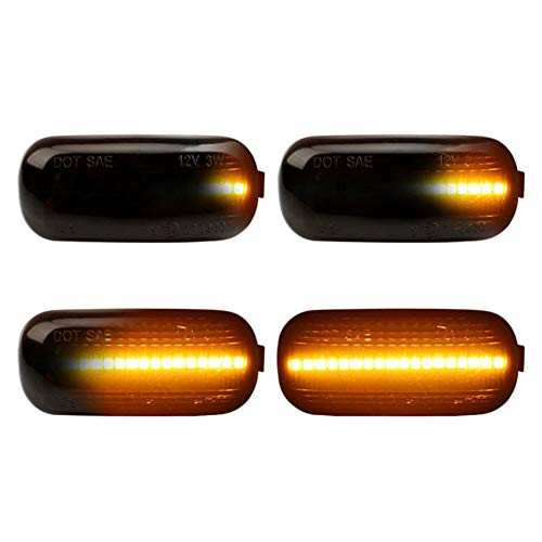 Senled 2X Led Dynamic Flowing Side Marker Light For Audi A3 S3 8P A4 S4 RS4 B6 B7 B8 A6 S6 RS6 C5 C7 Car LED Amber Signal Light