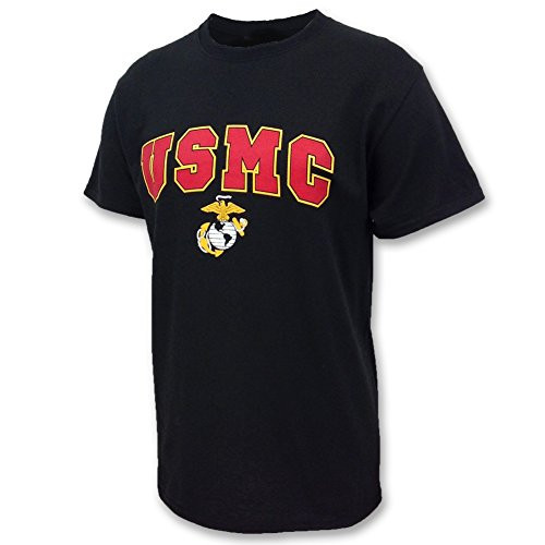 Armed Forces Gear USMC Arch EGA T-Shirt Small Black