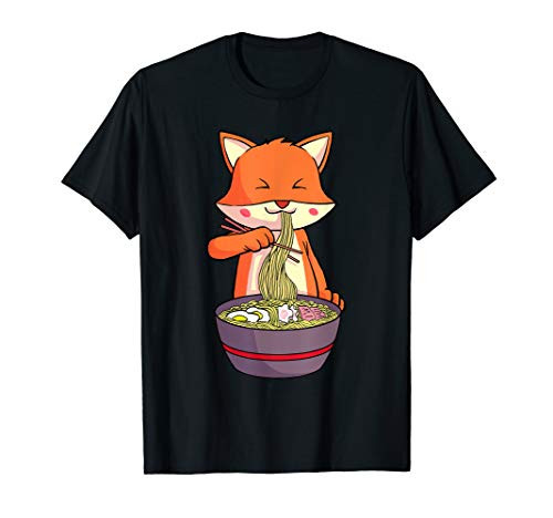 Ramen Fox Kawaii Anime Shirt Japanese Food Lover Gift T-Shirt