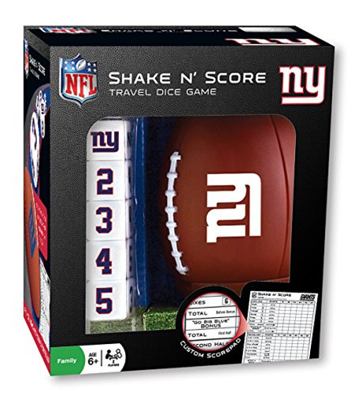 MasterPieces NFL New York Giants Shake N Score Travel Dice Game