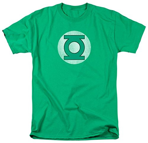 DC Comics Green Lantern Distressed Logo Symbol T-Shirt - Green Small