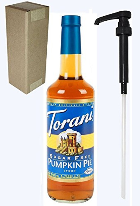 Torani Sugar Free Pumpkin Pie Flavoring Syrup 750mL 25_4 Fl Oz Glass Bottle Individually Boxed With Black Pump Torani Sugar Free Pumpkin Pie Flavoring Syrup 750mL 25_4 Fl Oz Glass Bottle Individually Boxed With Black Pump