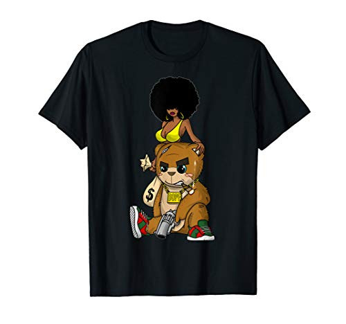 Hip Hop Teddy Bear Gangster Rap Hustle Hard Get Money Tee T-Shirt Hip Hop Teddy Bear Gangster Rap Hustle Hard Get Money Tee T-Shirt
