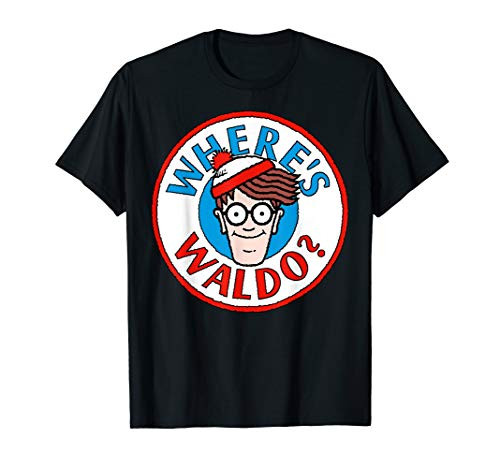 Wheres Waldo Head Portrait Circle Logo Graphic T-Shirt