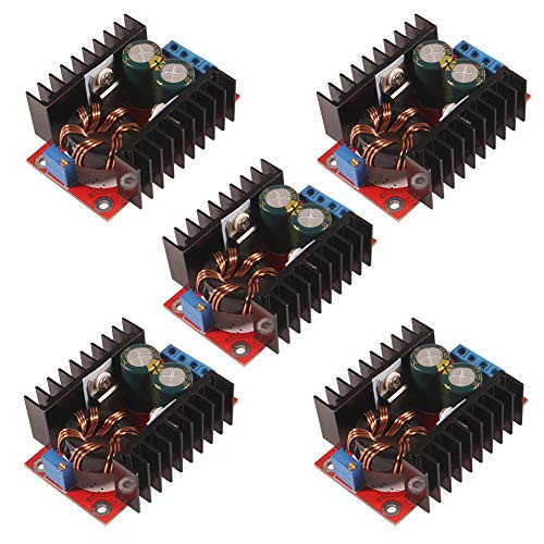 AITRIP 5PCS 150W Voltage Adjustable 6A DC Boost Converter DC-DC 10-32V to 12-35V Step Up Boost Converter Module Adjustable Power Voltage