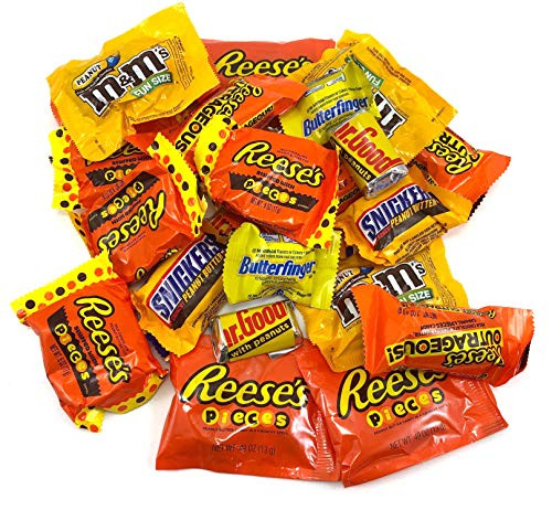 Peanut Butter Milk Chocolate Candy Bar Assortment - Reeses Outrageous Mr_ GoodBar Butterfingers and More Pack of 3 Pounds