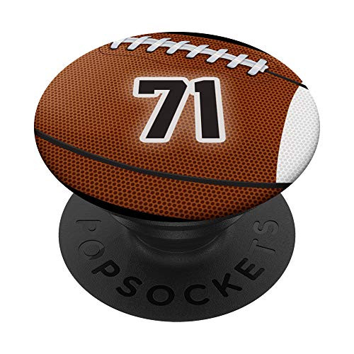 Football 71 - Football Number 71 PopSockets Grip and Stand for Phones and Tablets