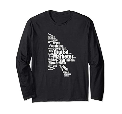 Wordcloud Digital Marketing Digital Marketer Long Sleeve T-Shirt