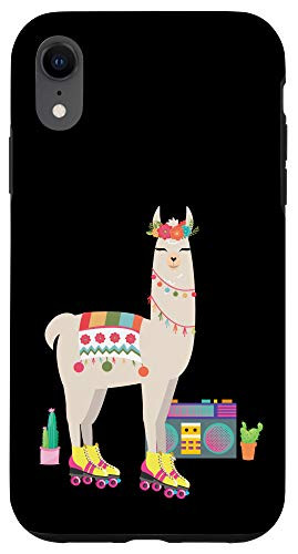 iPhone XR llama Roller Skate Derby Retro 70s 80s Gift Cactus boombox Case