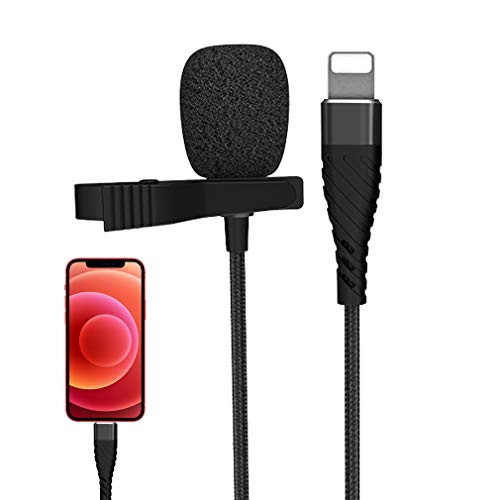 Mini Professional Lavalier Lapel Microphone Directivity Condenser Mic for 88 Plus 1111 Pro 1212 Pro iPhone XXSXR YouTube Vlogging Facebook Interview Livestream Video Recording 4_9ft