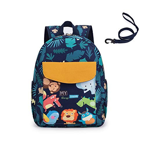 willikiva Cute Zoo Little 2d Backpack Kid Backpacks for Girls and Boys Toddler Backpack Waterproof Preschool Safety Harness LeashZoo