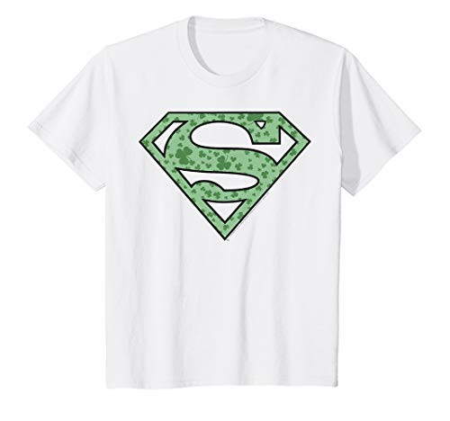 Kids DC Comics St_ Patricks Day Superman Shamrock Logo T-Shirt