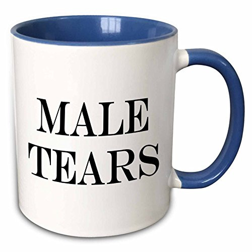 3dRose mug_193465_6 Male Tears - Two Tone Blue Mug, 11oz