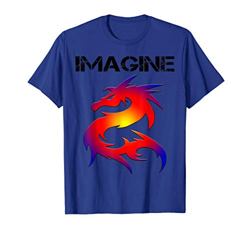 IMAGINE Fantasy Dragon Style T-shirt Funny Great For Gift IMAGINE Fantasy Dragon Style T-shirt Funny Great For Gift