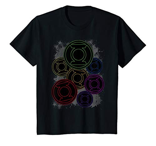 Kids DC Comics Pride Green Lantern Rainbow Logos T-Shirt