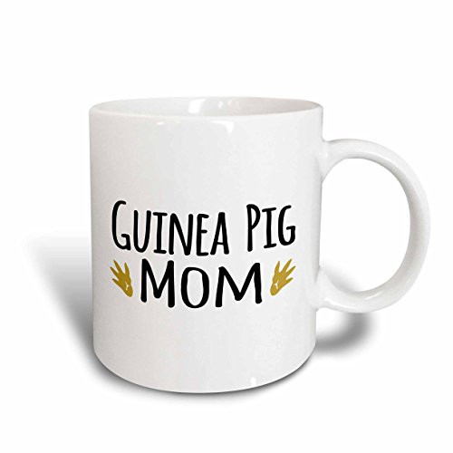 3dRose Guinea Pig Mom Mug, Brown, 11 oz