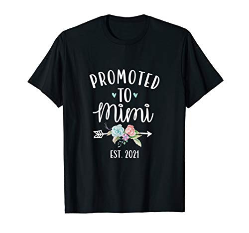 Promoted to Mimi Est 2021 Pregnancy Baby Reveal Gift T-Shirt Promoted to Mimi Est 2021 Pregnancy Baby Reveal Gift T-Shirt