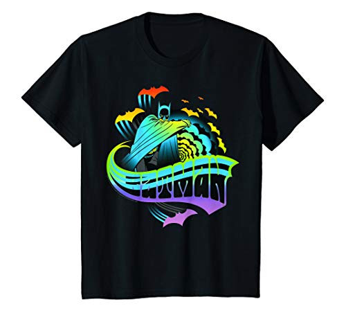Kids DC Comics Pride Batman Retro Rainbow T-Shirt