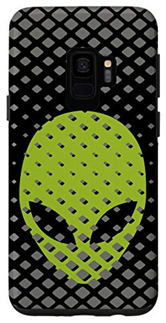 Galaxy S9 Green Alien Head Gray Black Sci-Fi Outer Space Conspiracy Case