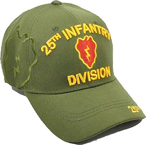 25th Infantry Division Shadow Mens Cap Olive Green - Adjustable