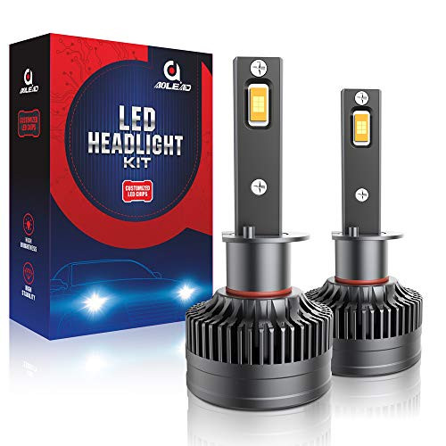 AOLEAD H1 LED Headlight Bulb 12000LM 6000K Extremely Bright Cool White CSP Chips Conversion Kit