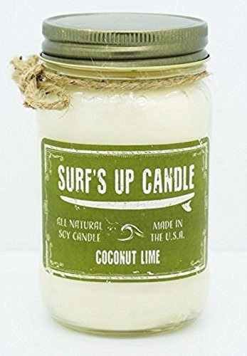Surfs Up Mason Jar Candle Coconut Lime 8oz