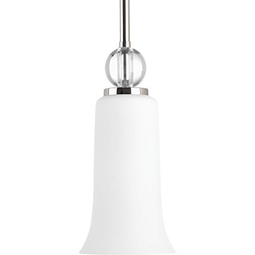 Progress Lighting P5606-104 Transitional One Light Mini Pendant from Elina Collection in Polished Nickel Finish