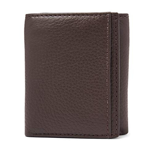 Relic by Fossil Mens Langton Leather Trifold Wallet Color Dark Brown   Black Model RML9004201